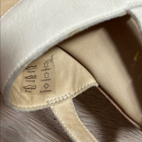 Portland Leather Cream Sandals with Slingback - Picture 3 of 5